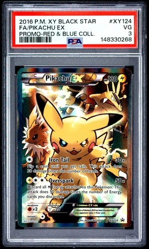 2016 Pokemon XY Black Star Promo XY124 Pikachu EX PSA 3 148330268