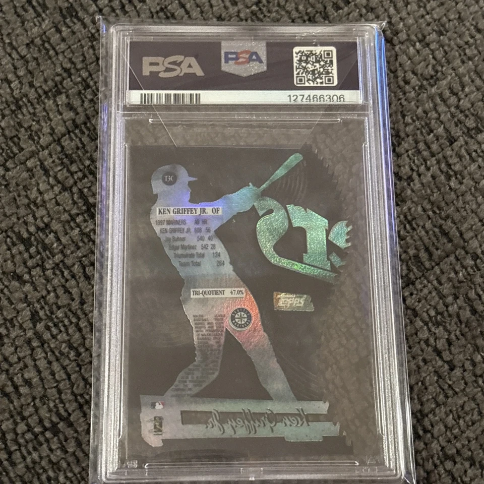 Ken Griffey Jr. - 1998 Stadium Club Triumvirate #T3C - ILLUMINATOR - PSA 7 - Image 2 of 2