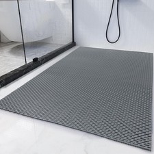 HOMBYS 47 x 32 Extra Large Shower Mat for 47 x 32 Rectangular , Grey