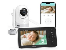 Video Baby Monitor with Camera and Audio,5'' Screen,720P,No Wifi or Free AppMode