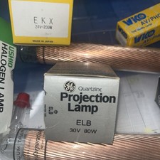 ELB GE QUARTZLINE PROJECTION 30v 80w Projector Lamp NOS