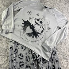 Jack Skellington Sleepwear Youth Medium Gray Black Nightmare Before Christmas