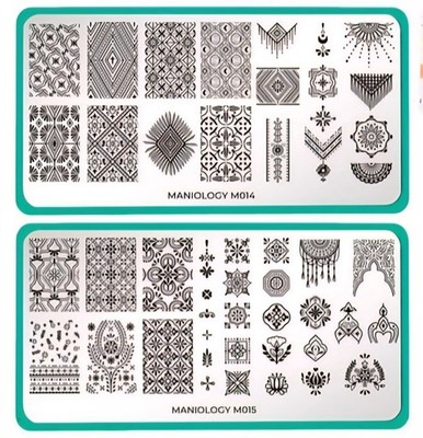 Maniology M014 M015 Wild Heart Best Fringe Forever Casablanca Nail Stamp  Plates