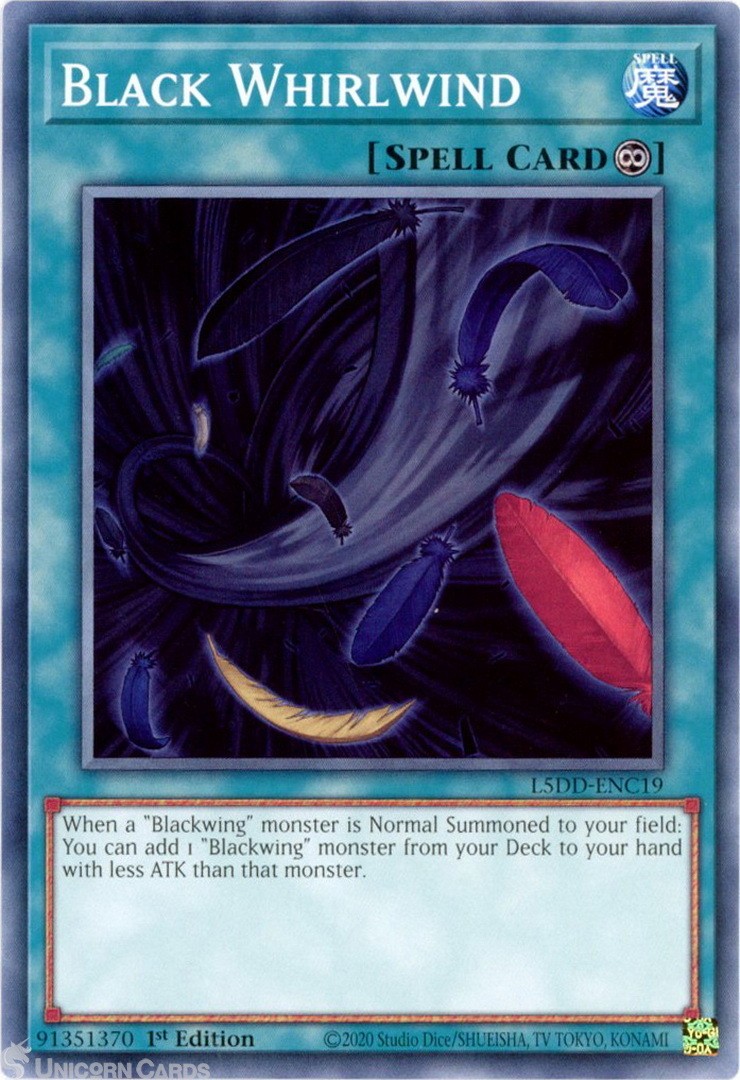 L5DD-ENC19 Black Whirlwind : Common 1st Edition Mint YuGiOh Card