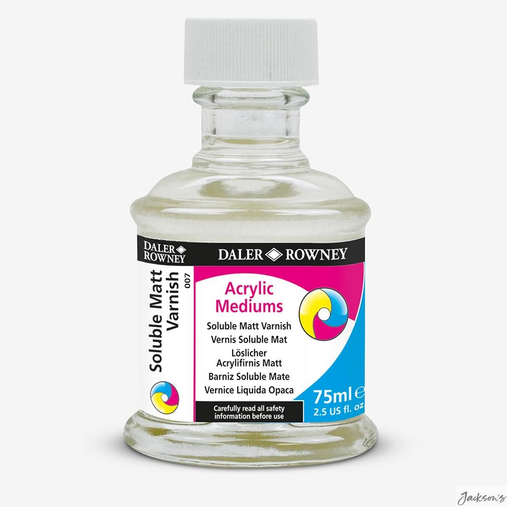 Daler-Rowney Acrylic Medium Soluble Matt Varnish 75ml For Acrylic Paintings