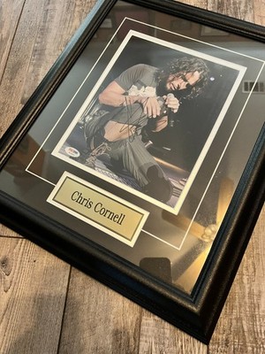 Chris Cornell Photo Framed and Signed, PSA Authenticated (Sticker Only)