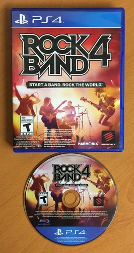 ROCK BAND 4 Playstation 4 PS4 Harmonix CASE & GAME Tested WORKING Rare MINT