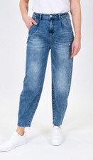 BLUE MONKEY JEANS BALLON FIT NEU B- WARE BLAUTÖNE CROPPED  W27  - W32