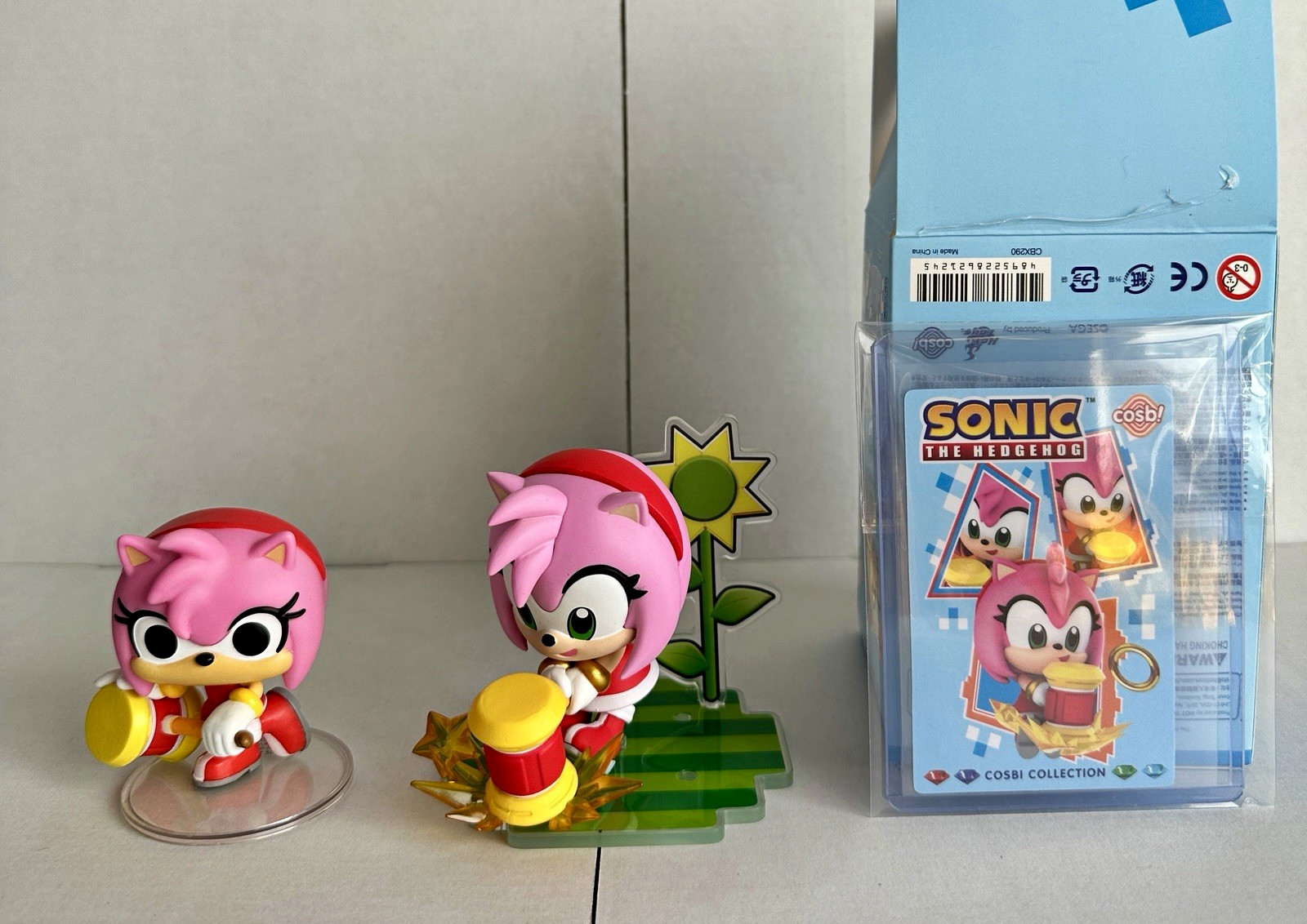 Sonic the Hedgehog Amy Rose Figure Lot (2 items) - Damaged Cosbi & Mystery Mini