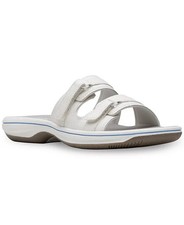 Clarks Women's Cloudsteppers Breeze Piper Slides White Size 7