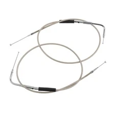 Throttle Idle Cable Stainless Steel Braided Throttle Cable Wire Kit 51-1/2"