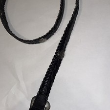 Cherokee Womens Belt XL Circle/Heart Concho Braided Leather Black 616-432 NOS