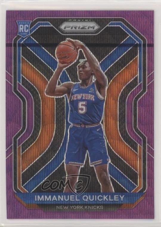 2020-21 Panini Prizm Purple Wave Prizm Immanuel Quickley #296 Rookie RC 0b0m