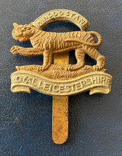 100% Genuine Post WW2 Royal Leicestershire Regt Bimetal BERET Badge BIN £9.99