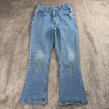 Vintage Jordache Flare Jeans Child Size 10 Distressed Stained 24"