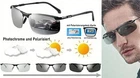 Sunglasses Photochromic and Polarized + Test Card Self Tinting Glasses Metal