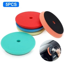 5PCS 7-Inch Car Foam Polishing Buffing Pads Kit Sponge Waxing Polisher for Drill