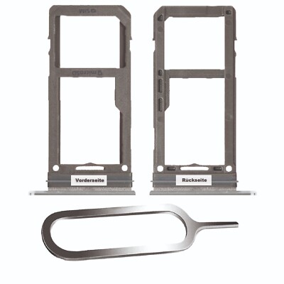 SAMSUNG GALAXY S8 / PLUS SIM KARTEN HALTER TRAY ADAPTER FACH SLOT ARTIC SILBER