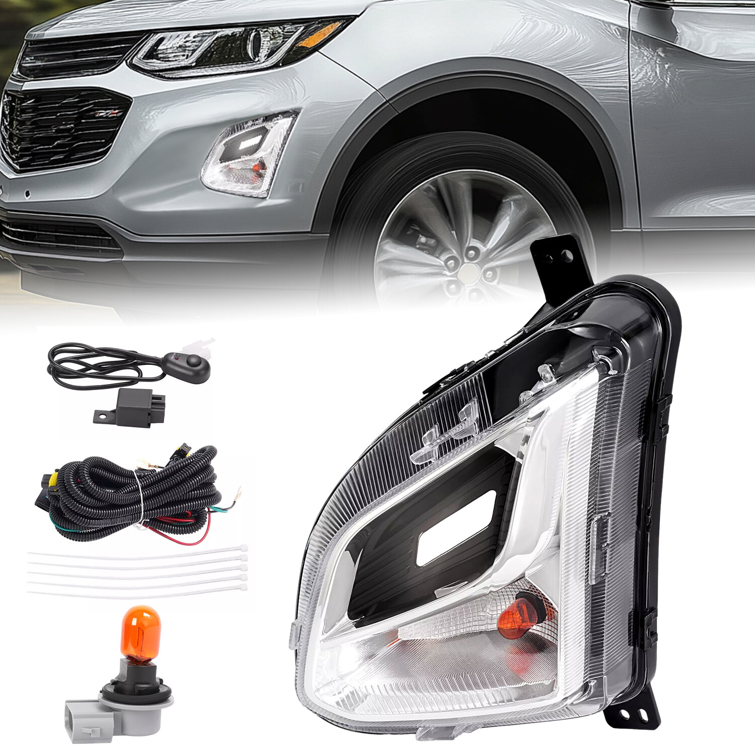 For Chevy Equinox 2018-2021 Left Side Turn Signal Light w/o Fog Lamp W/Wiring