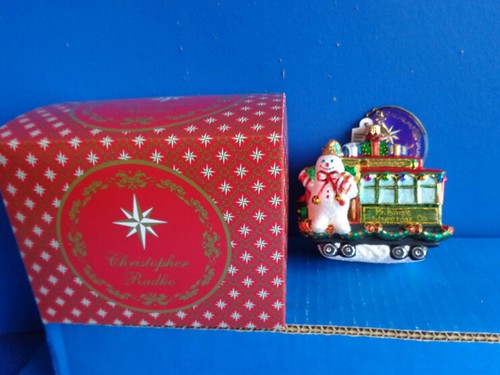 2024 Mr BINGLE ON STREETCAR Christopher Radko ADORNO DE NAVIDAD - EXCLUSIVO DILLARD - Imagen 3 de 7