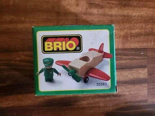 New BRIO 33583 EXTREMELY RARE AIRPLANE AEROPLANE WITH PILOT Sweden 1996