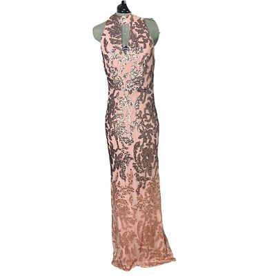 Adrianna Papell Ombre Sequin Halter Evening Gown Formal Prom Winter Maxi Size 2 | eBay Adrianna Papell Ombre Sequin Halter Evening Gown Formal Prom Winter Maxi Size 2 | eBay