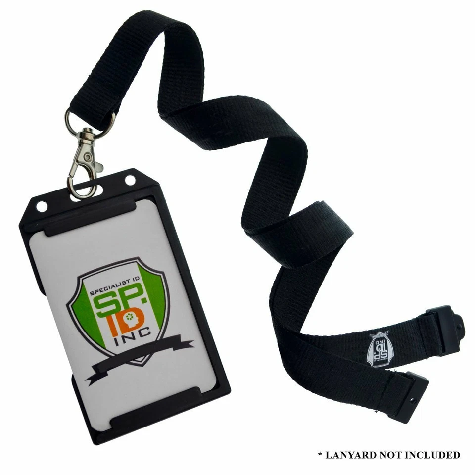 5 Pack - Specialist ID Multiple Card Badge Holder - Vertical Heavy Duty Plastic - Image 3 of 4