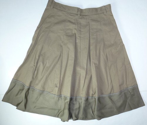 *NUOVO CON ETICHETTE* DKNY DONNA GONNA MODA MARRONE PLISSETTATA DESIGNER TAGLIA 6 E98 - Foto 2 di 3