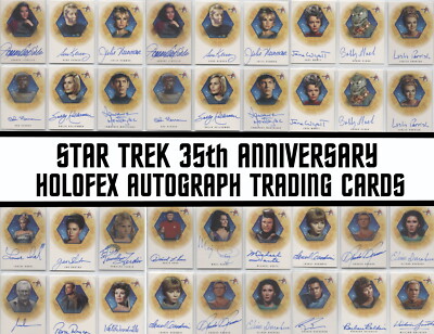 Star Trek 35th Anniversary Holofex Autograph Trading Cards - Multi Listing
