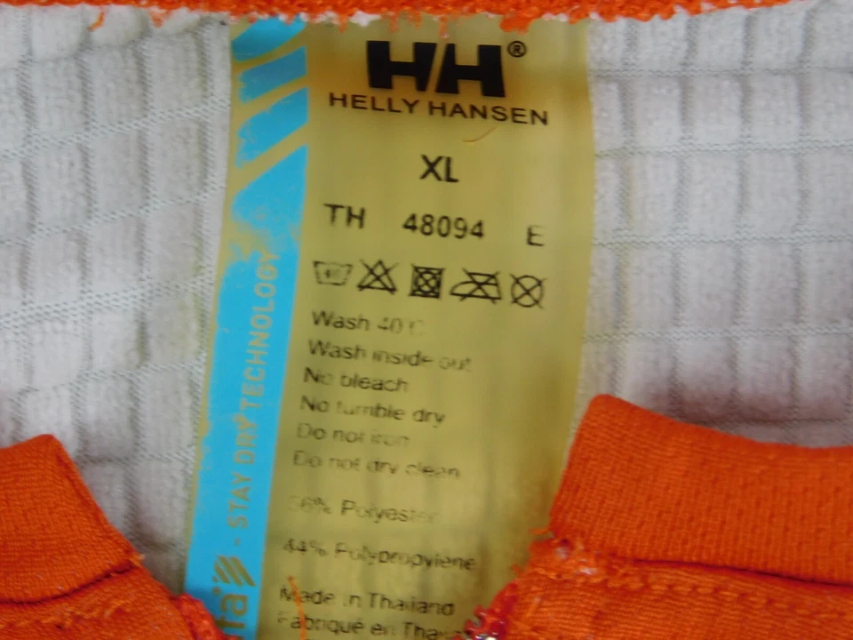 Helly Hansen 骑行衬衫 XL 橙色 白色 — 第 3/4 张图片
