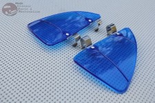 Custom Vintage Style Car Vent Wing Window Blue Air Breeze Wind Deflectors