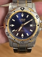 Men's LORUS SPORTS VX32-X227 QUARTZ DATE WRISTWATCH WORKING WITH NEW BATTERY