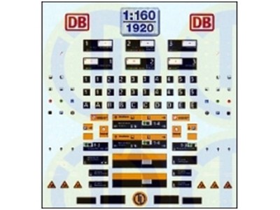 TL-Decals 1920 - Decals Bahnhofbeschilderungen - mit zusätzlichen Piktogrammen
