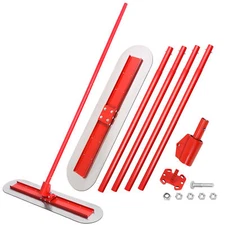 Bull Concrete Float 47"x12" Concrete Tool Round End Trowel Float 4 Handle US