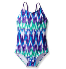 NEW Kanu Surf Girls' Daisy Beach Sport 1-Piece Kelly Purple Swimsuit, Sz. 2T