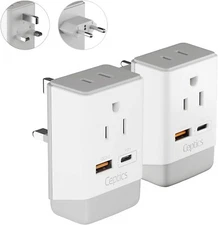 Ceptics European Type C , G (England) Plug Adapter 2 Pack Set AP-9C-7-PK
