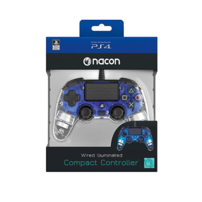NACON Wired Illuminated Compact Controller - Blau - PlayStation 4 & PC - Neu