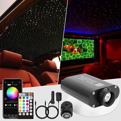 CHINLY Bluetooth 16W RGBW Twinkle LED Glasfaser Stern Deckenleuchten 3M HSEATTI
