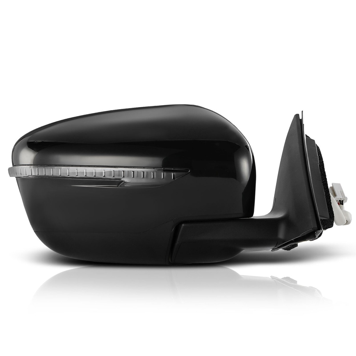 Passenger Power Mirror with Turn Signal Heated Black for Nissan