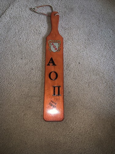 Indiana University Wood Sorority Paddle Alpha Omicron Pi 1967 from Connie - Picture 8 of 10