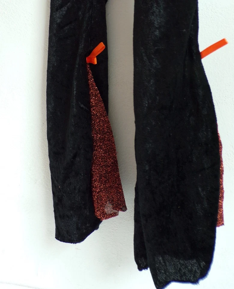 Костюм на Хэллоуин для девочек размер 4–6 веселый ведьма велюровый комбинезон и шляпа нарядный костюм   - Изображение 3 из 4