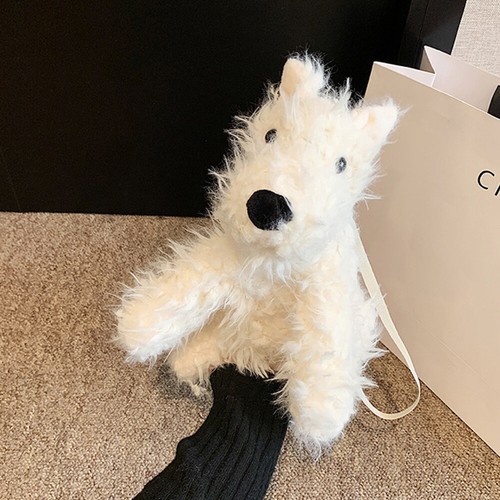 1 pz borsa a tracolla borsa a tracolla singola regalo cane peluche borsa bambola cartone animato carina - Foto 9 di 19