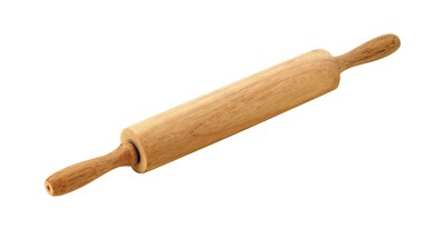 Holz Nudelholz mit Griffen Buchenholz Chapati Backteig Roller 40 cm