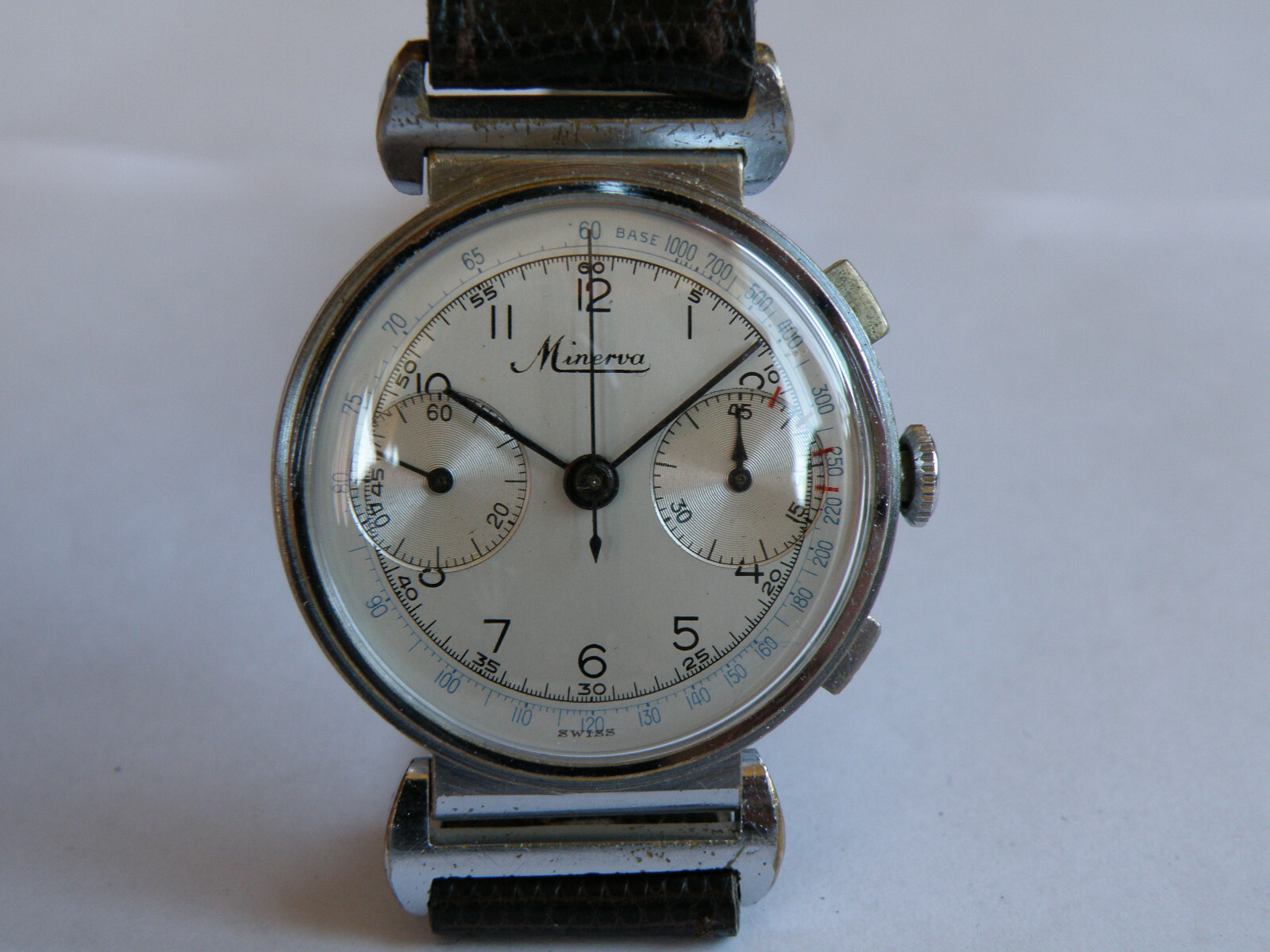 MINERVA-CHRONO-STEP BEZEL-COLUMN WHEEL-36 MM-TILTING HANDLES-VALJOUX 22