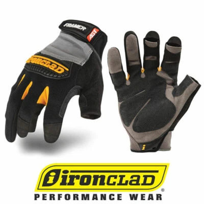 IronClad Framer FUG Fingerless Carpentry General Work Gloves - Select Size