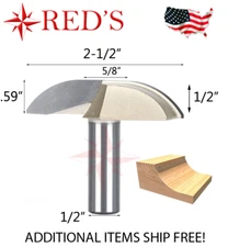 Tideway Carbide Pro LC18304008 2-1/2" COVE RAISED PANEL 1/2" shank router bit