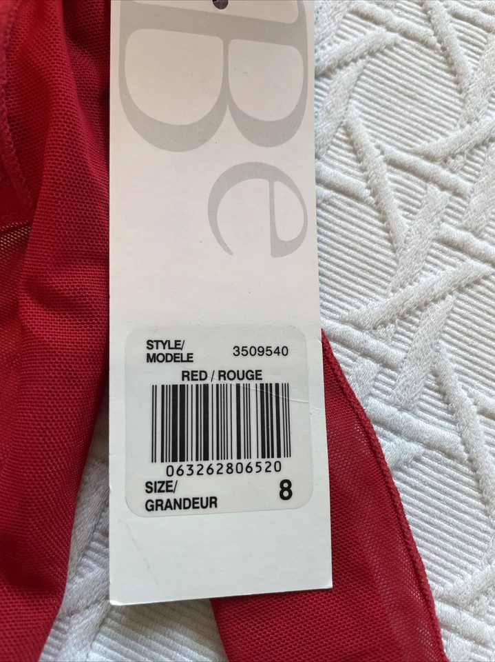 Parte inferior de bikini Be Creative roja natación talla 8 con corbata lateral $48 nueva Foto 4 de 4