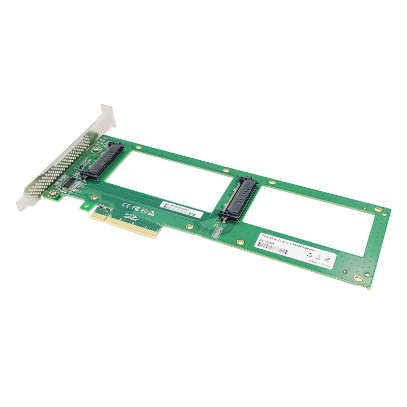 shinreal 2X U.2 SFF-8639 SSD to PCIe4.0  X8 Card U.2 NVMe SSD Adapter - Image 4 of 4