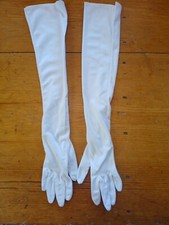 VINTAGE WOMENS ELEGANT LONG WHITE GLOVES