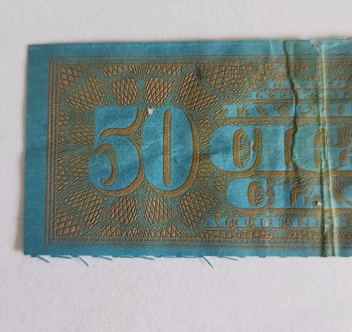 Rjksyamps US Revenue Tax Stamp 50 Cigars Used Series 109, 1938 - Picture 3 of 5